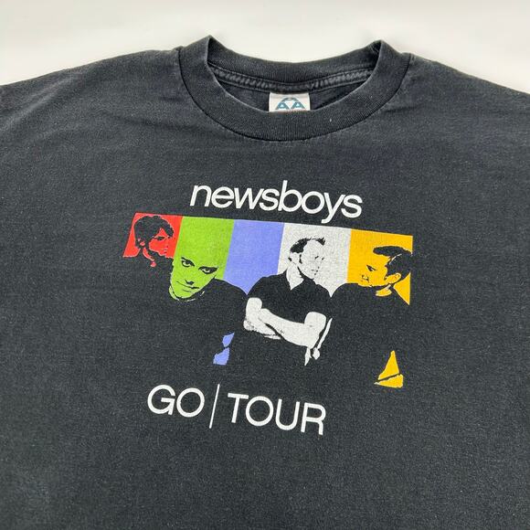 Vintage Men's L Newsboys Go Every Tribe Every Tongue Every Nation Tour T Shirt - Picture 2 of 6